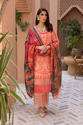 Carnation By Rang Rasiya Embroidered Karandi Suits Unstitched 3 Piece RR23FLL D-17 Miray – Winter Collection